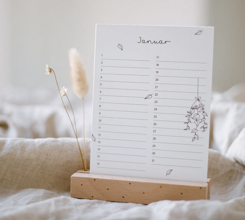 Tischkalender Geburtstag Eulenschnitt