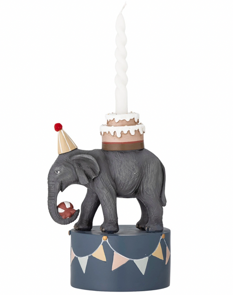 Kerzenständer Elefant FLOR Grau Bloomingville