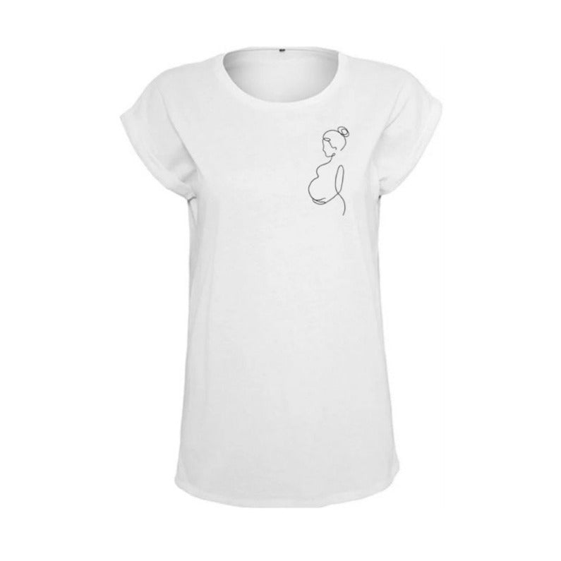 Mommy to be Silhouette T-Shirt Weiß