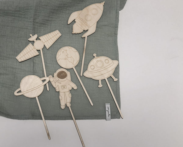 Caketopper Set Weltall