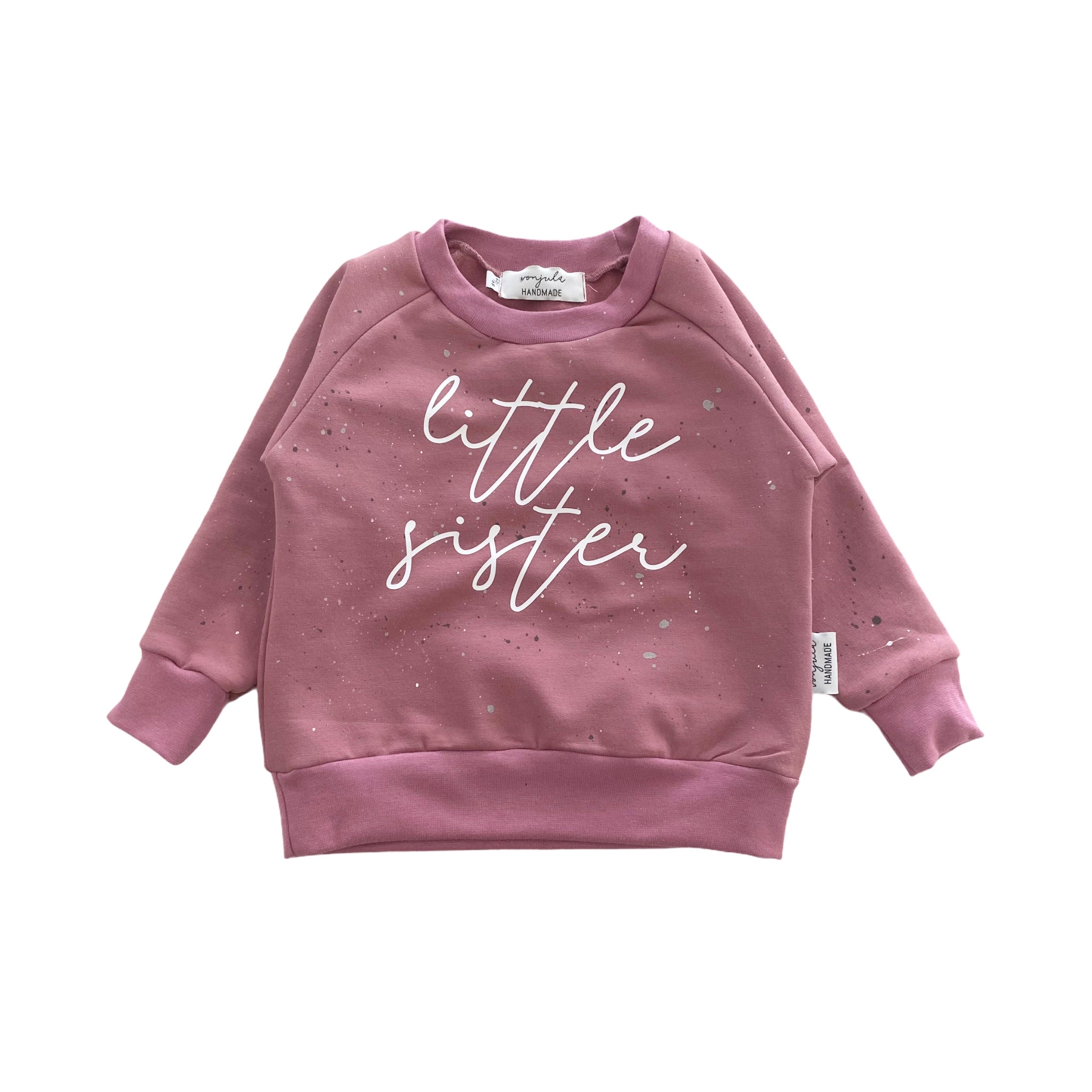 SWEATER PRINT SPLASH DARK ROSE