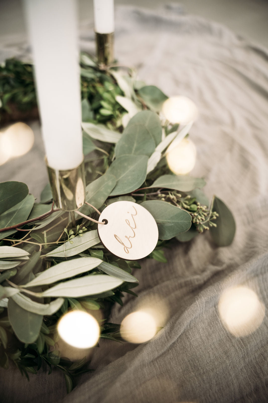 Adventskranz Zahlen Graviert I Weihnachtsdeko I Geschenk I Advent