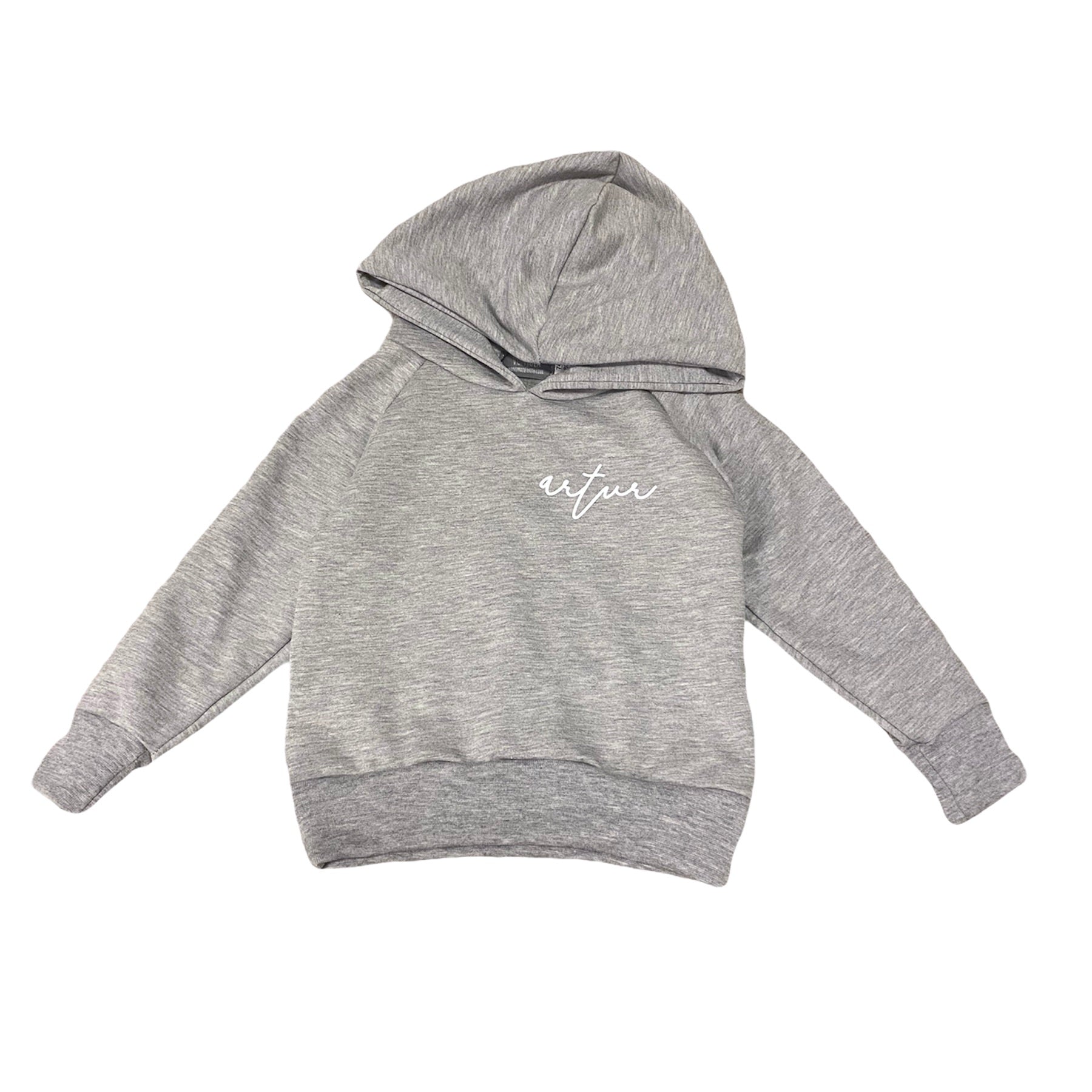 HOODIE SMALL PRINT LEFT SIDE GREY