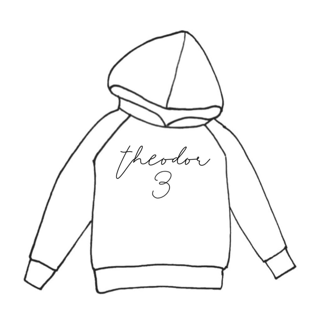 BIRTHDAY HOODIE NAME + NUMBER COLOR SELECTION