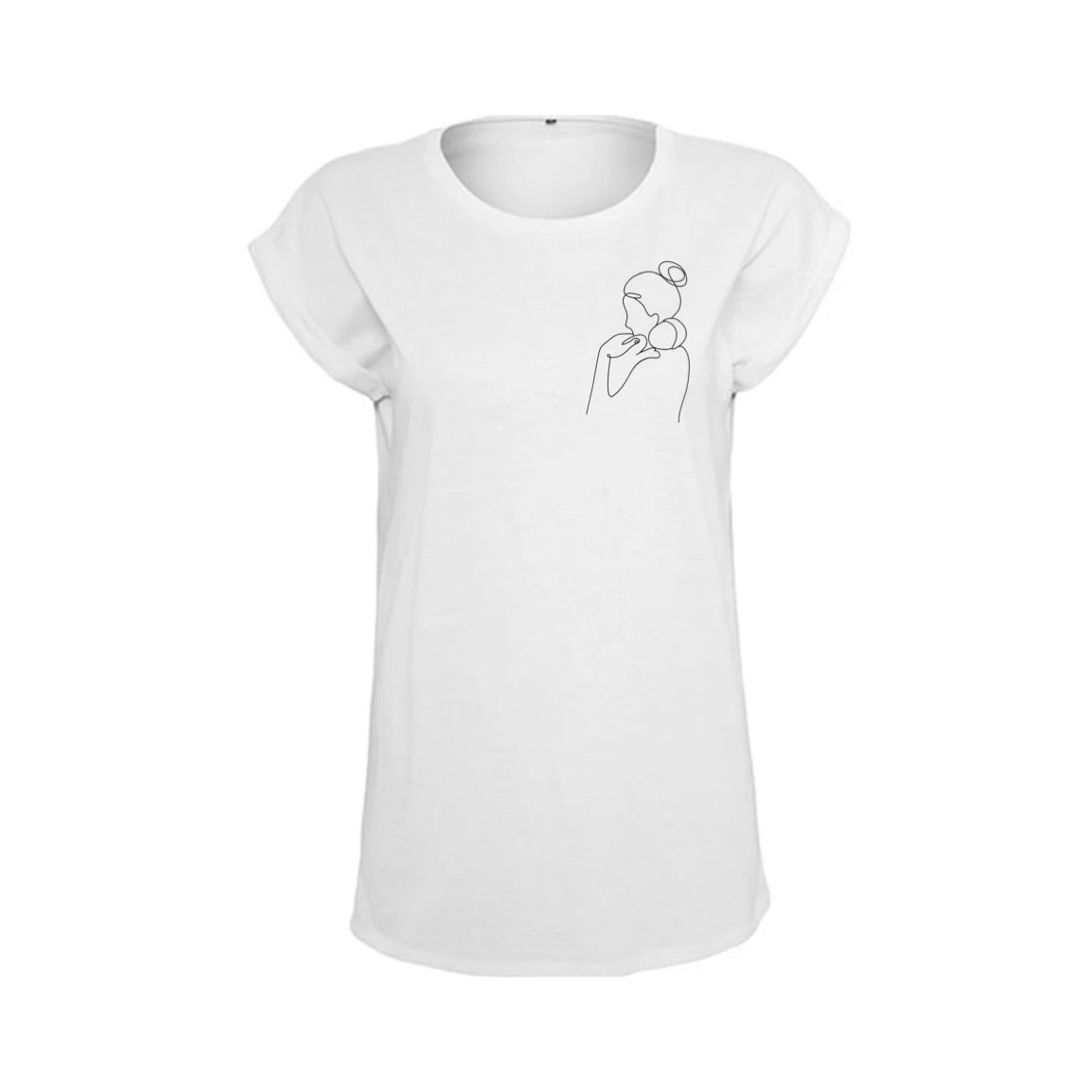 MOM SILHOUETTE Tshirt weiß