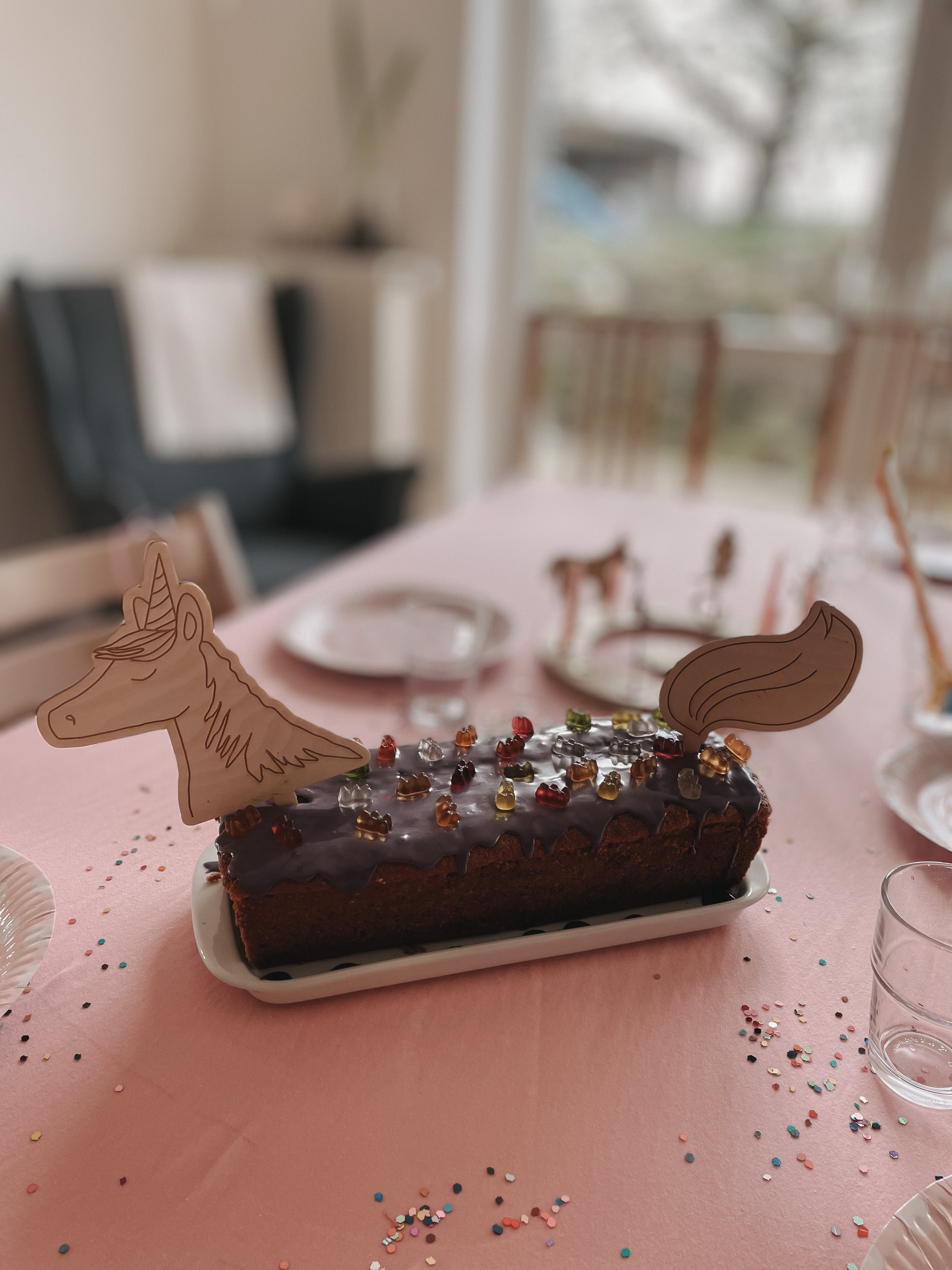 Caketopper Einhorn Kastenkuchen