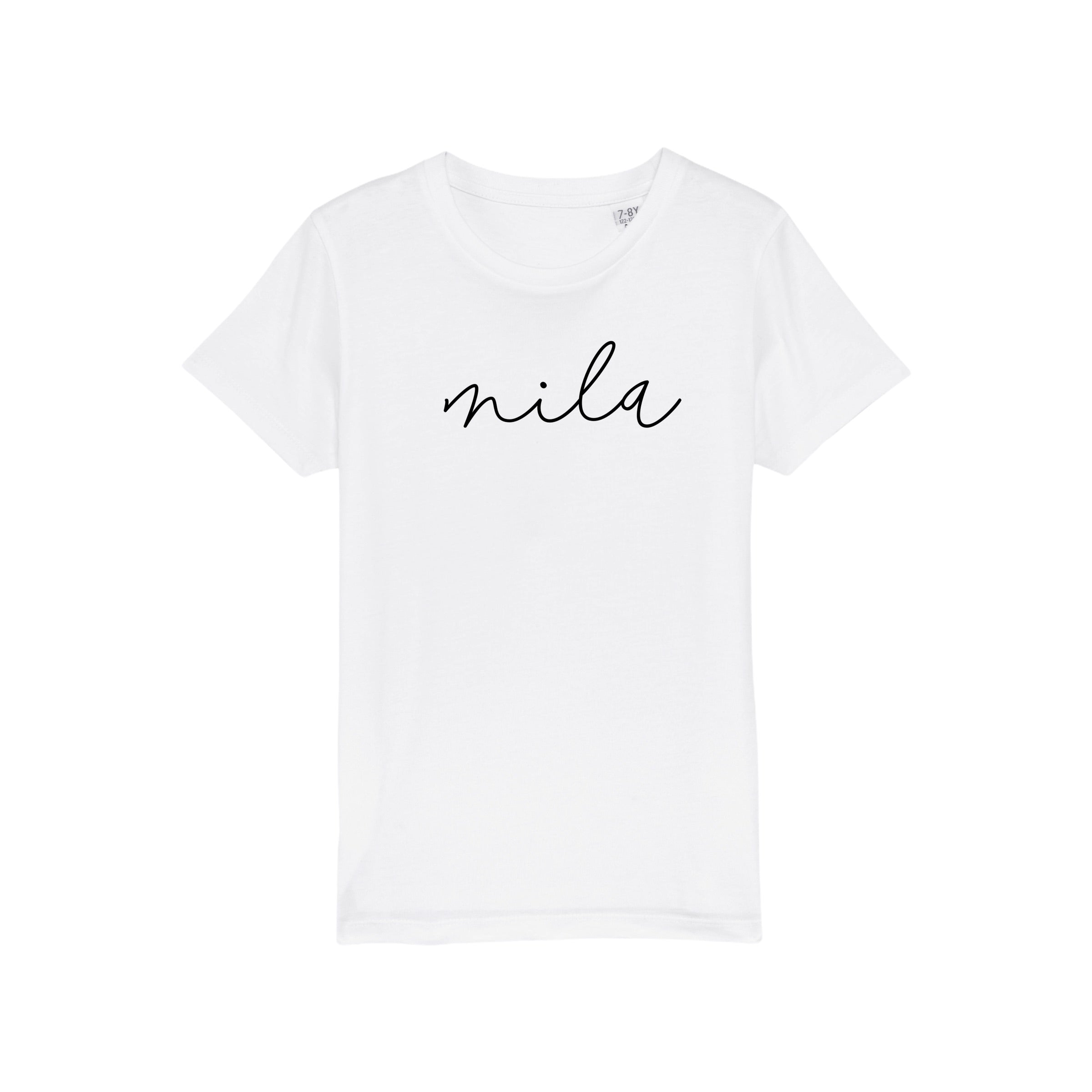 Kids Tshirt weiß Name