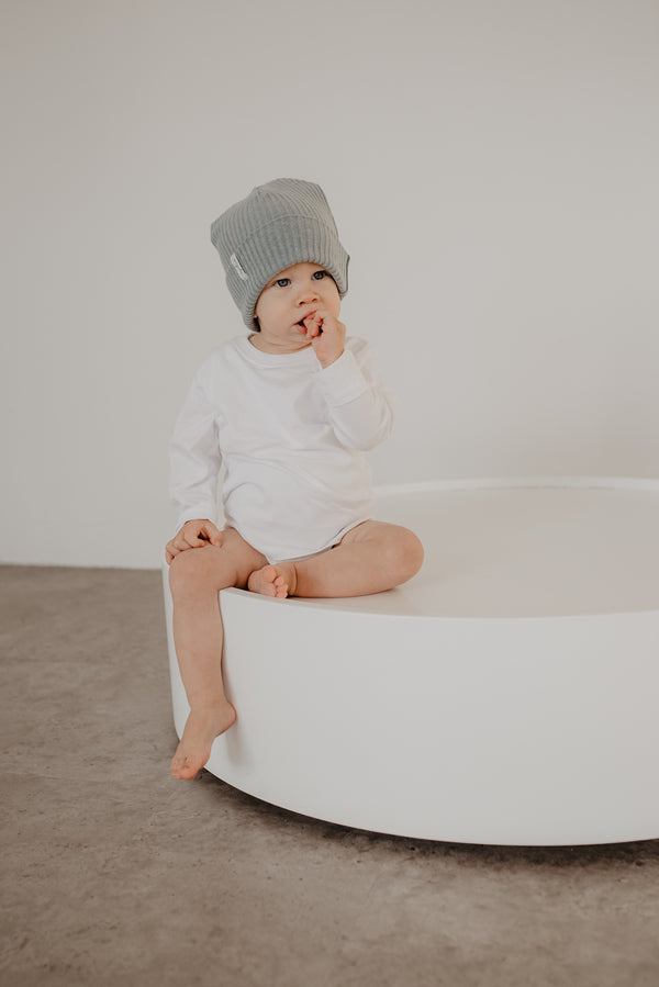 RIB BEANIE 'GREY'
