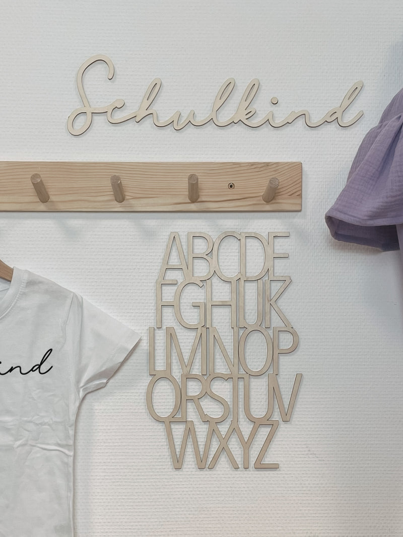 Wanddeko ABC Holz I Schulkind 2023 I Einschulung Deko Geschenk | Schulkind Deko