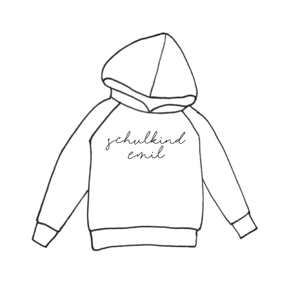 SCHULKIND HOODIE NAME PRINT COLOR SELECTION